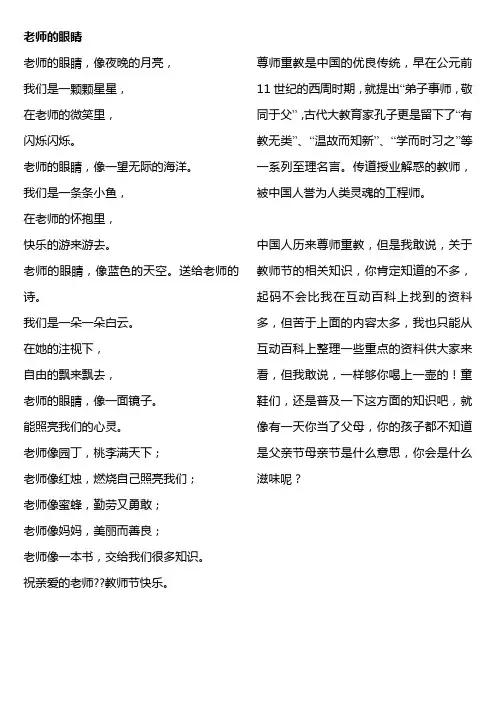 老师的眼睛 2