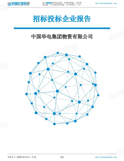 中国华电集团物资有限公司-招投标数据分析报告