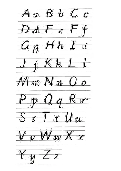 英语国际音标手写体、26个字母手写体_常见字母和字母组合的发音
