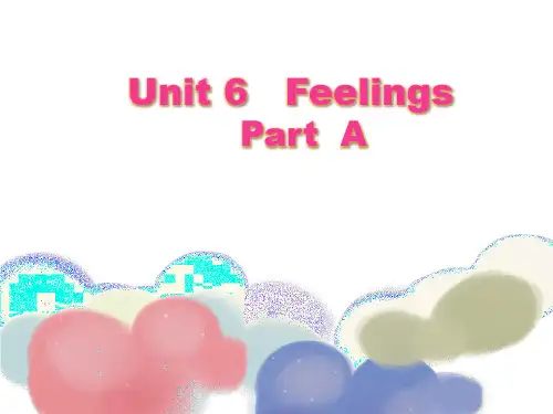 闽教版英语五年级下册Unit 6 Feelings Part A课件