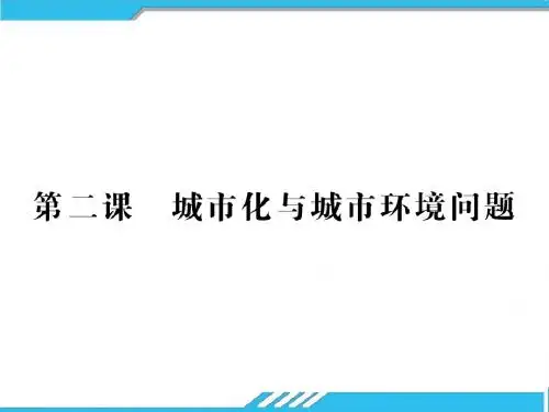 第二课 城市化与城市环境问题