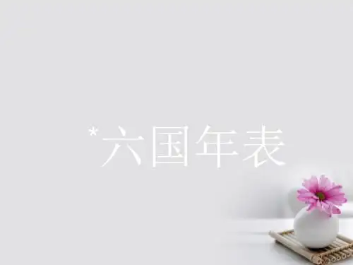 高中语文 2.4 六国年表 苏教版选修《史记选读》
