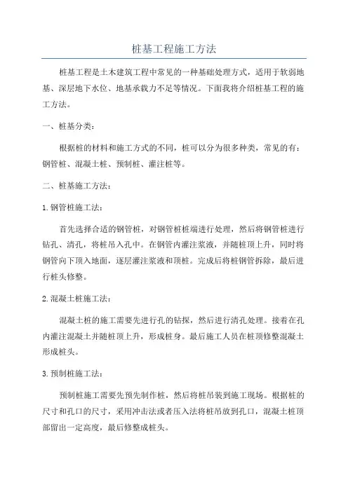 桩基工程施工方法