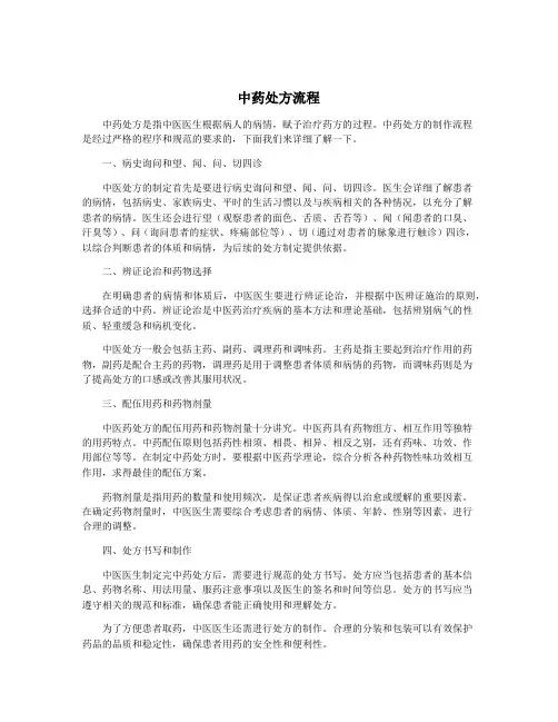 中药处方流程