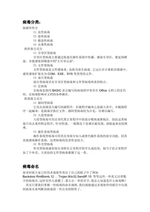 计算机病毒分类 2