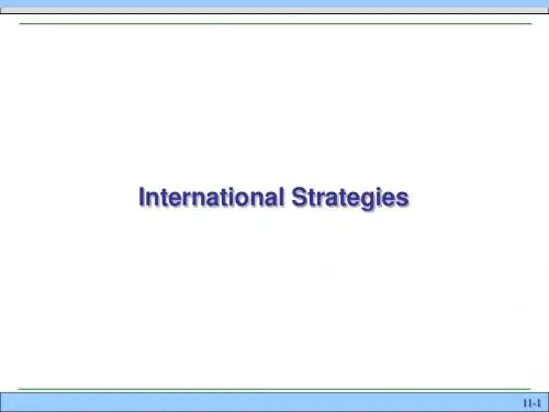 International Strategies