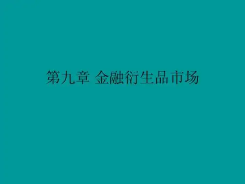 第九章 金融衍生品市场