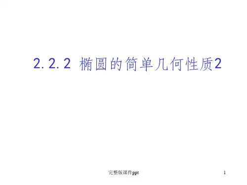 高中数学人教A版选修21之222椭圆几何性质