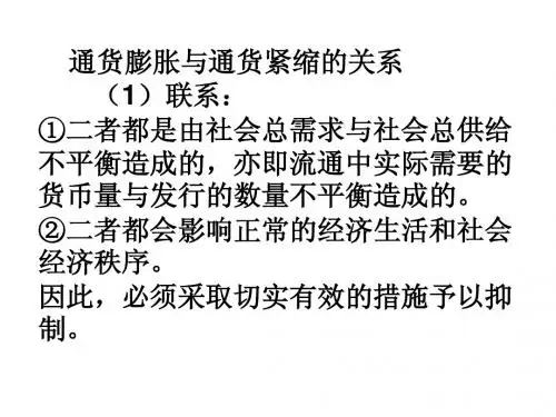 通货膨胀与通货紧缩