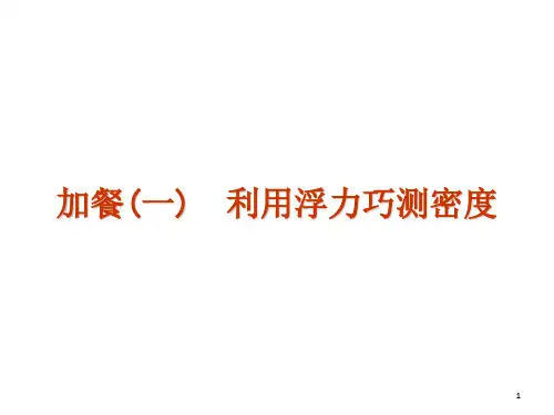第九讲 利用浮力求密度