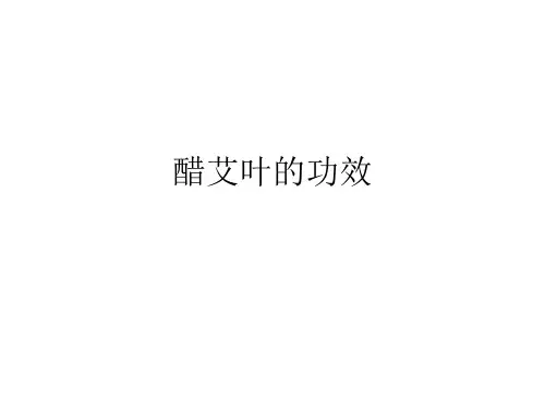 醋艾叶的功效