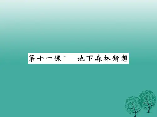 2017年春九年级语文下册第三单元11地下森林断想课件新版新人教版