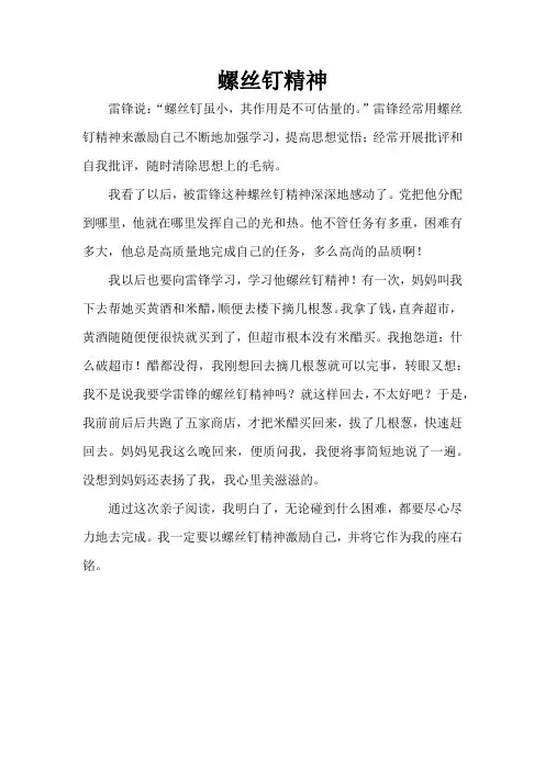 螺丝钉精神 2