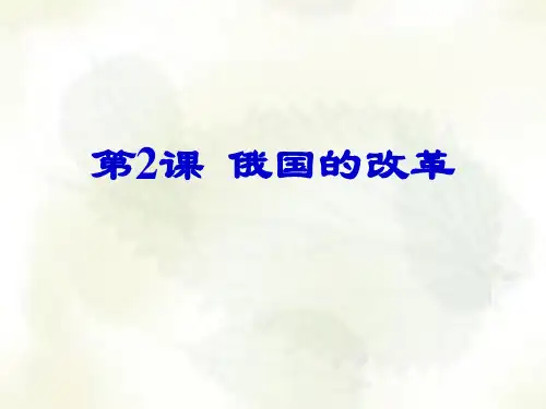 人教部编版九年级历史下册第2课 俄国的改革课件共15张PPT