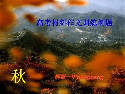高考材料作文训练例题ppt[优秀作文]