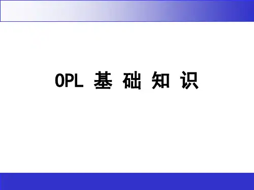 OPL基础知识 (2)