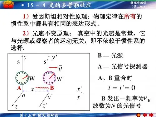 15-4 光的多普勒效应