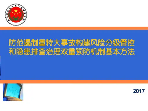 防范遏制重特大事故构建风险分级管控和隐患排查治理双重预防机制基本方法
