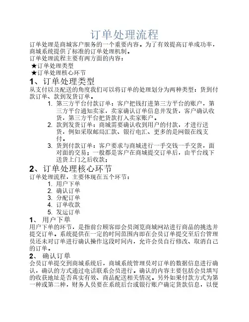 订单处理流程