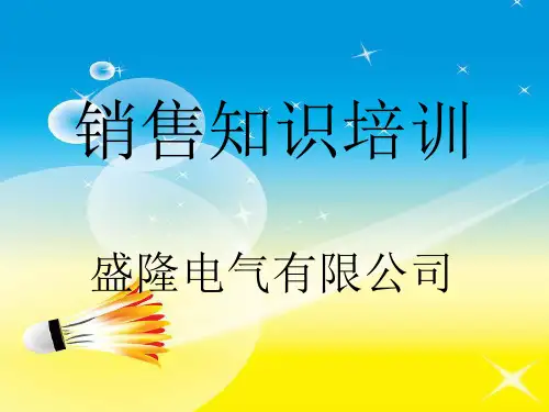 盛隆电气销售技巧培训