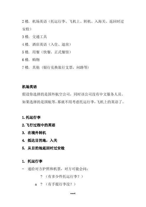 旅游常用英语#优选.
