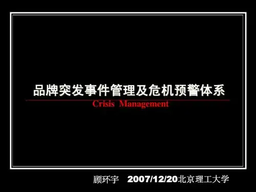 品牌危机与预警—顾环宇