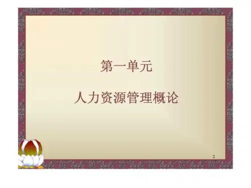 人力资源管理讲解PPT课件