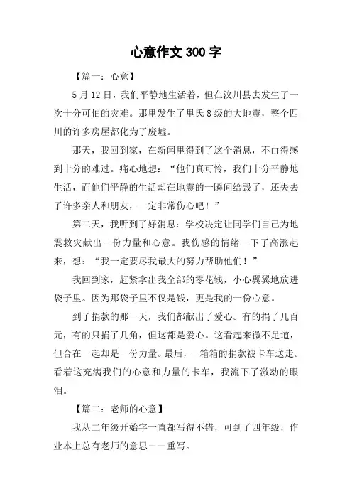 心意作文300字