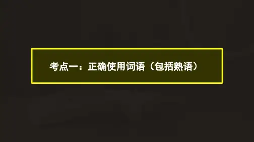一轮复习高三语文正确使用词语实词PPT课件