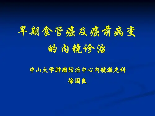 早期食管癌及癌前病变的内镜诊治-徐国良