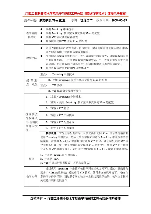 网络互联技术第四章局域网交换电子教案(4)