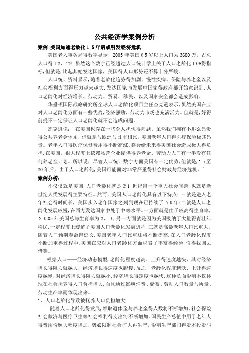 公共经济学案例分析