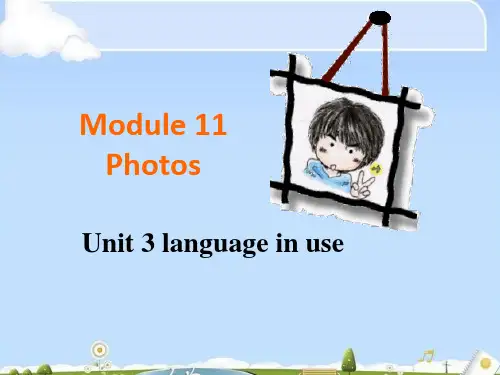 外研版英语九年级上册 Module 11 Unit 3 Language in use