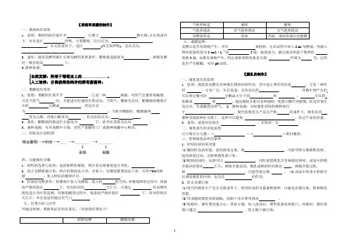 高中生物选修一知识点填空