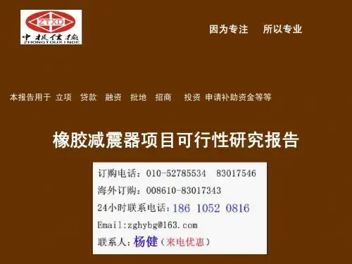 橡胶减震器项目可行性研究报告