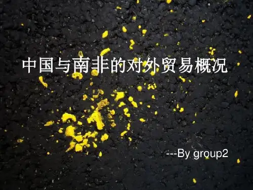 中国与南非的对外贸易概况共23页文档