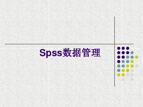 Spss数据管理2