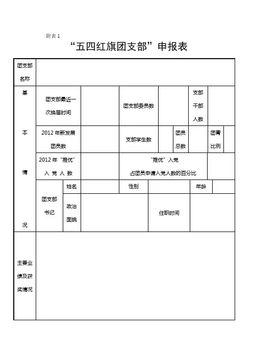 五四红旗团支部