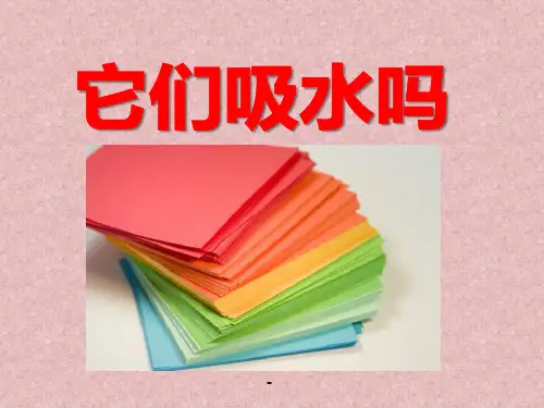 教科版科学三上《它们吸水吗》PPT