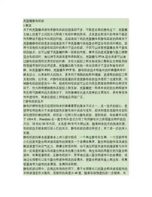 壳聚糖静电纺丝(精)