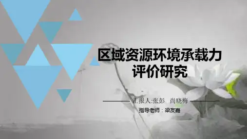 资源环境承载力评价 PPT