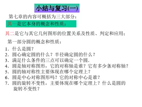 圆的总复习全面版