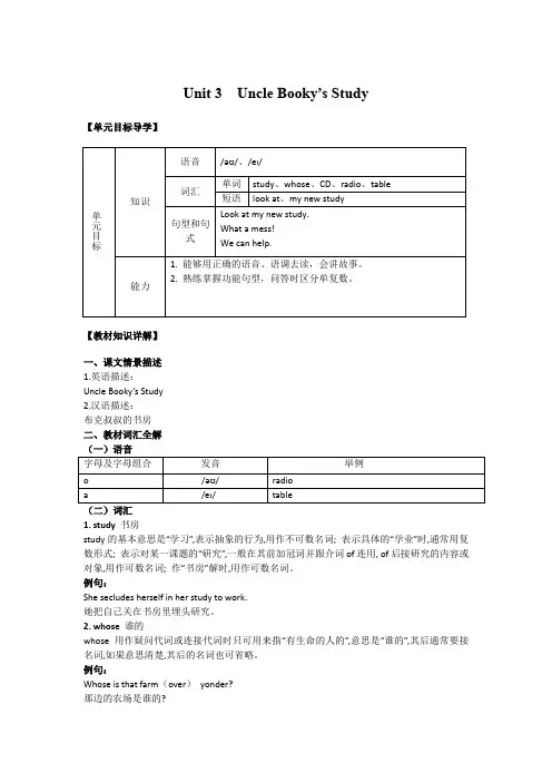 小学英语精讲精析 Uncle Booky’s Study
