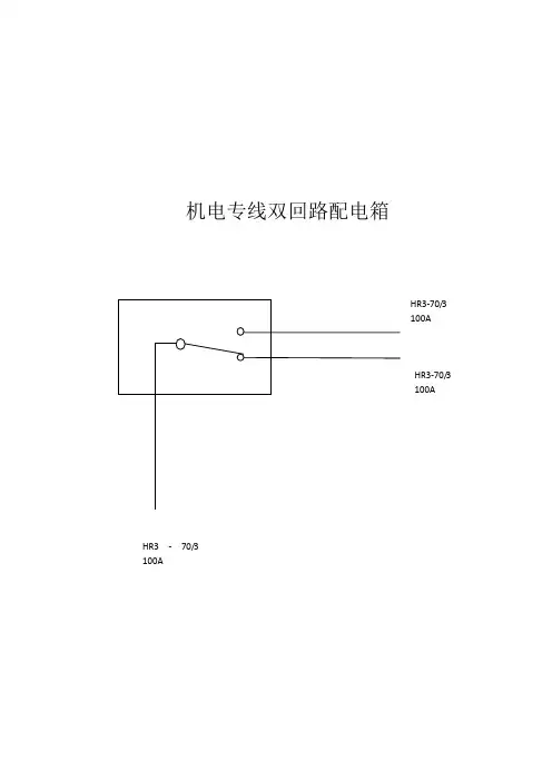 机电专线双回路配电箱