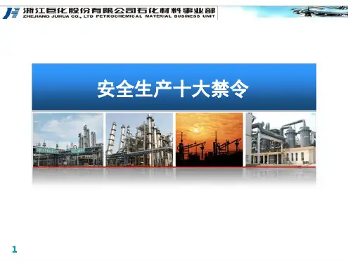 安全生产十大禁令幻灯片