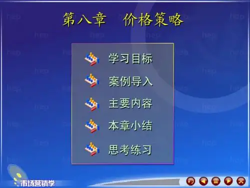 市场营销学第八章价格策略