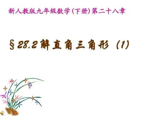 28.2解直角三角形1