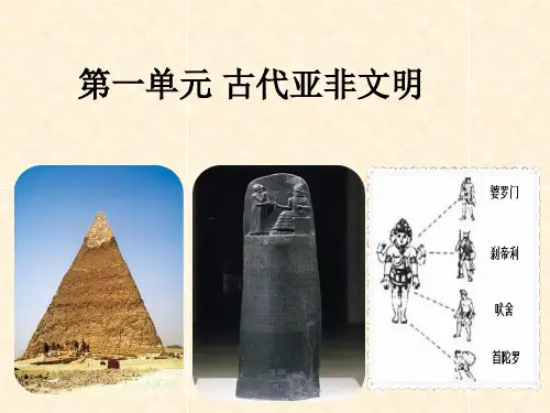 2018人教部编版初中历史九年级上  第一单元古代亚非文明复习课件(共21张PPT)