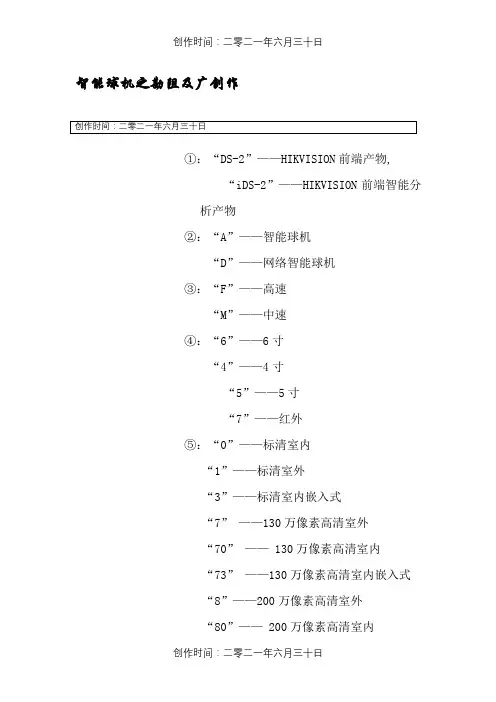 海康摄像机命名规则