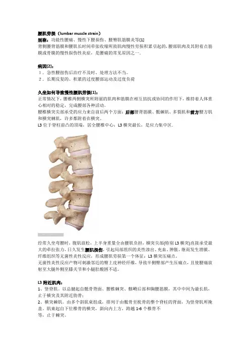 腰肌劳损